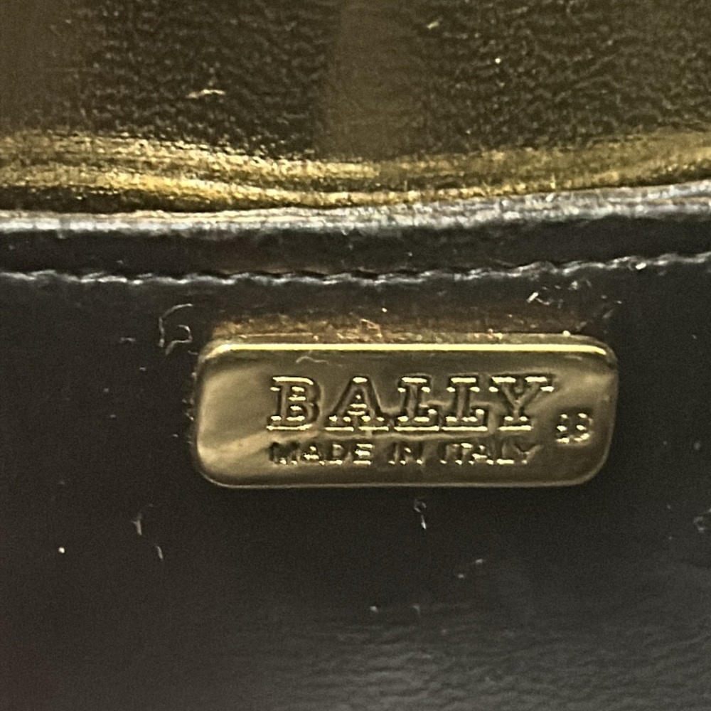 BALLY VINTAGE RARE Black Wicker and Lambskin Leather Clutch/Shoulder Bag - Picture 8 of 15